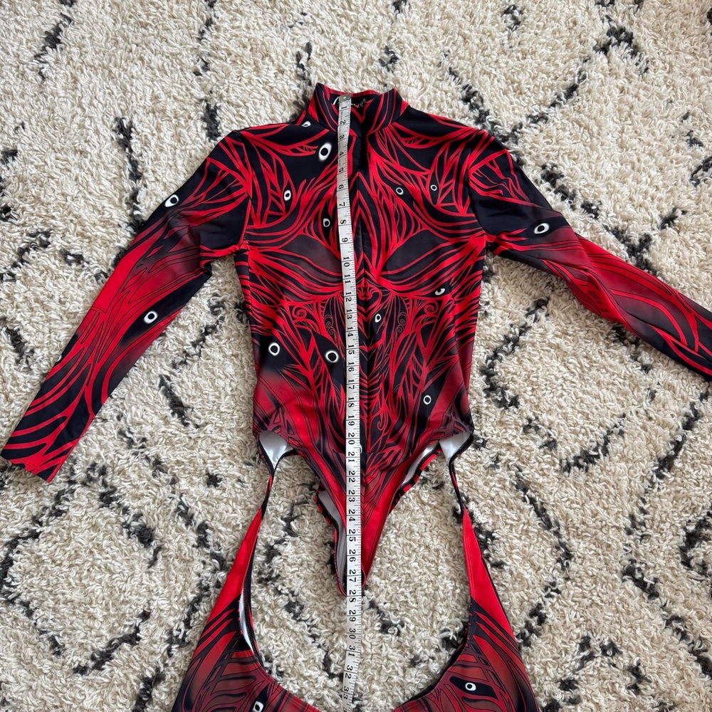 Candy Catz I C U Chaps Leotard size L - Picture 6 of 7